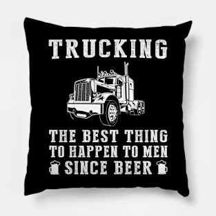 Hauling Laughter: 'Truck - Better Than Beer & Wine' Funny T-Shirt Pillow