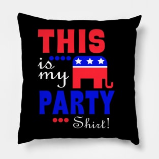 This Is My Republican Party Pillow