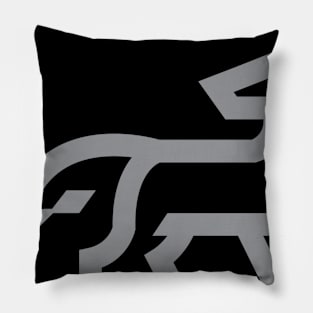 simple wolf icon Pillow