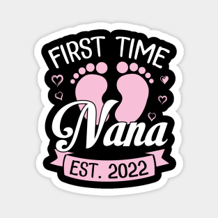 Baby Feet Heart Happy To Me Grandma First Time Nana Est 2022 Magnet