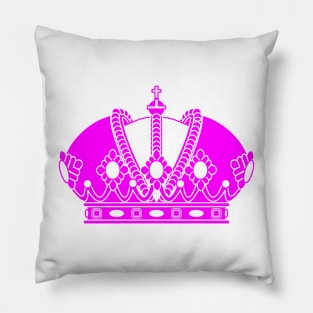 Imperial crown (pink and white) Pillow