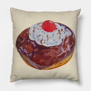 Black Forest Donut painting (no background) Pillow