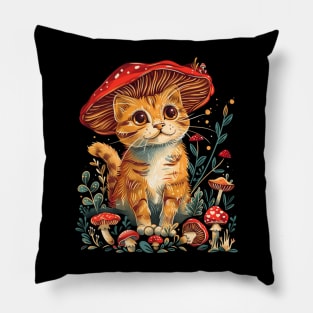 Cottagecore Aesthetic Cat Daydreams Pillow