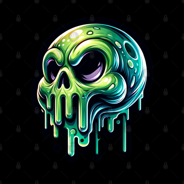 Green Slime Skull by luwakka