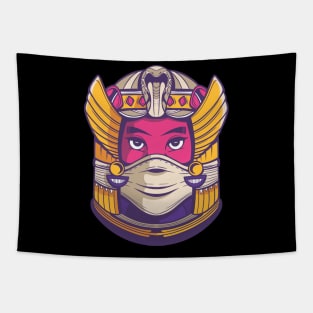 ancient Egypt cleopatra wearing mask Tapestry