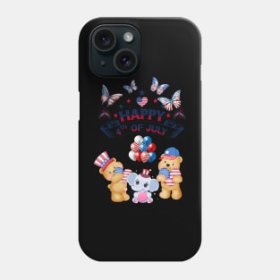 American Kids celebrate 4th July Phone Case