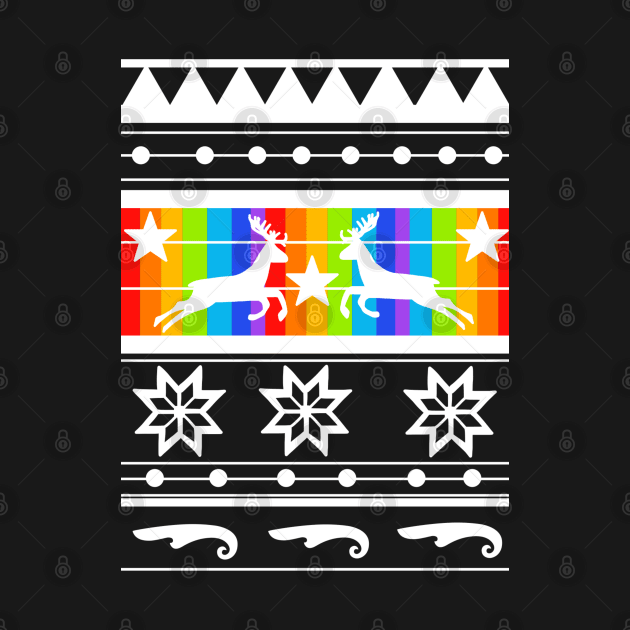 Rainbow Christmas Sweater by faiiryliite