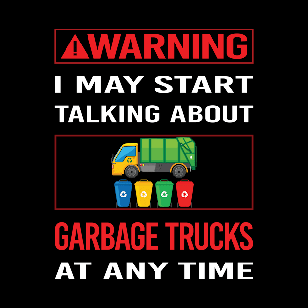 Red Warning Garbage Truck Trucks by relativeshrimp