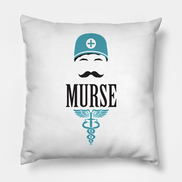 Murse - Male nurse - Heroes Pillow by Crazy Collective