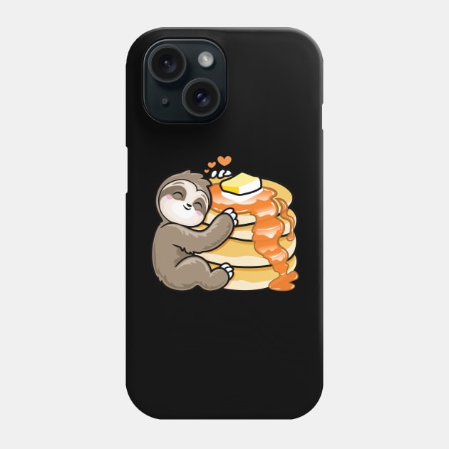 Sloth Loves Pancakes Phone Case by PnJ