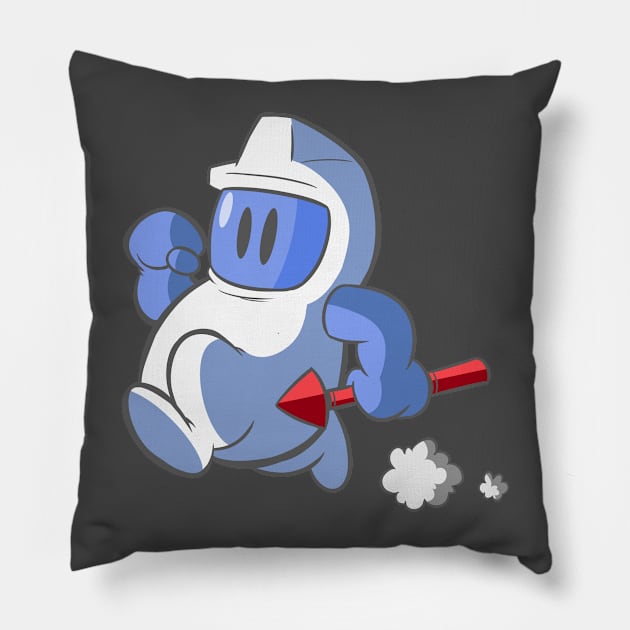 Dig Dug Tee Pillow by CHILLFORTRESS