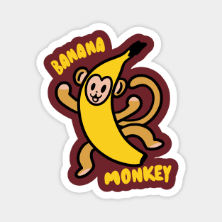 banana monkey Magnet