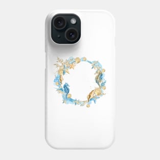 Image: Watercolor, Ocean wreath Phone Case