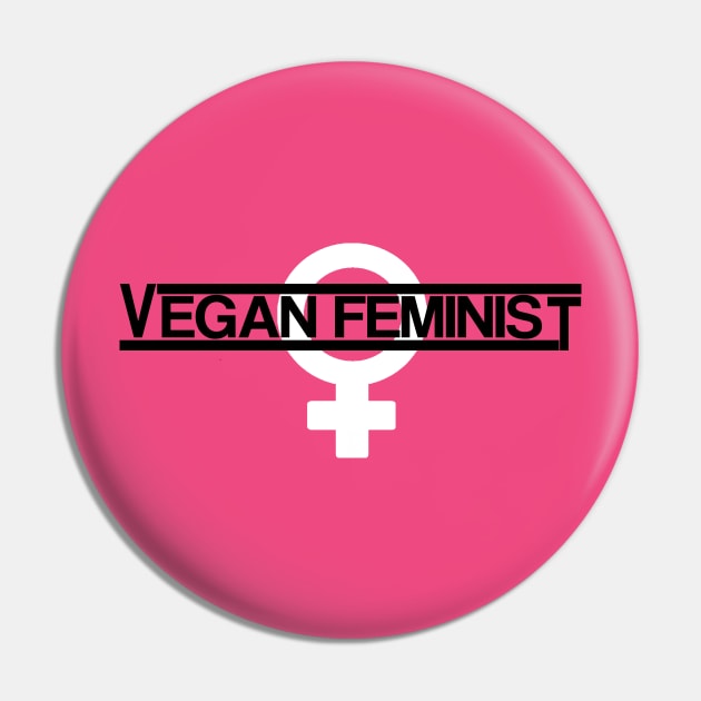 Feminist Vegan Pin by nerdyveganshop