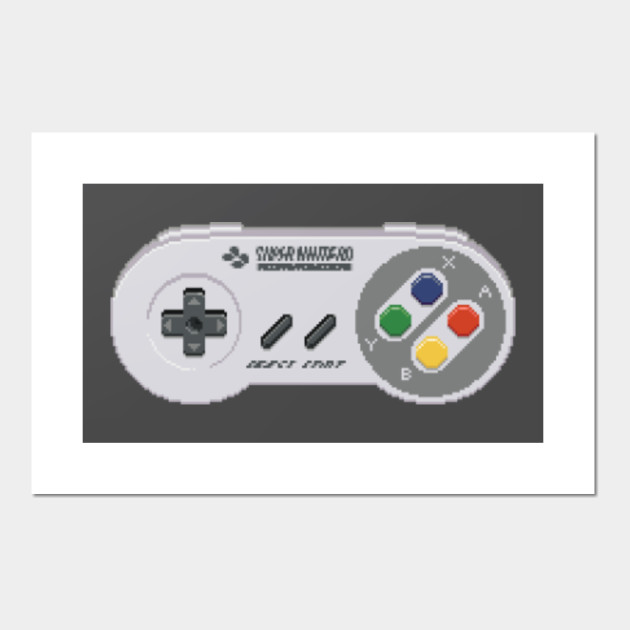 Pixel Art Snes Controller Nintendo Posters And Prints 2156850 1