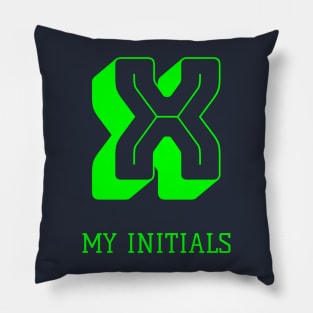 Letter X Initials Unique Name T-Shirt Pillow