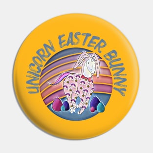 Unicorn Easter Bunny (in pajamas and bunny ears) Pin