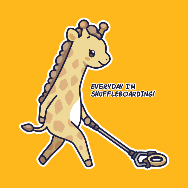 Kawaii Games Shuffleboard Giraffe by rojakdesigns