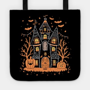 Spooky House Halloween Shirt, Eerie Haunted Mansion Tee, Ghost Home Top, Creepy Castle Tee, Trick-or-Treat T-Shirt, Gift Tote