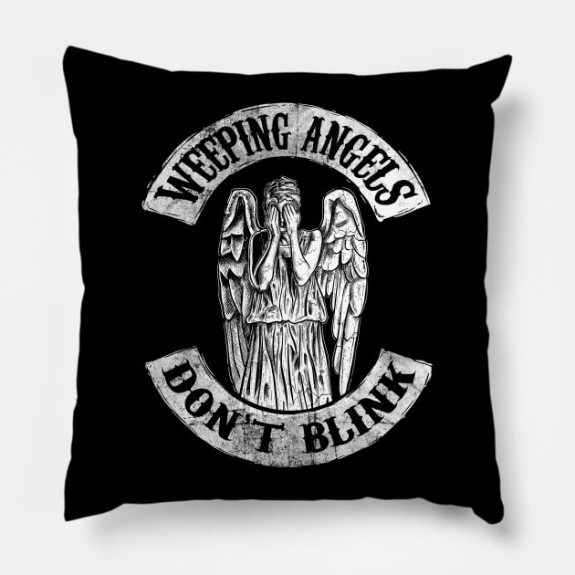 Weeping Angels Biker Club Pillow by APSketches