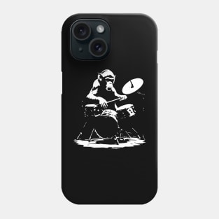 monkey playing on the drums Phone Case