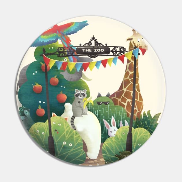 Crazy Zoo Pin by beesants