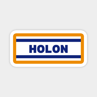 Holon City in Israel Flag Colors Magnet