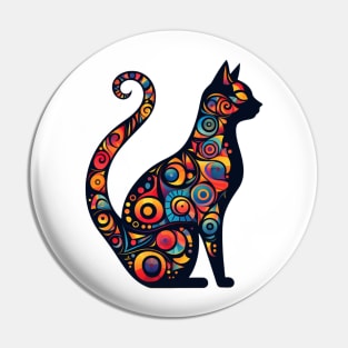 Kaleidoscope Kitty Pin