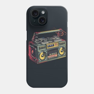 Ghetto Blaster Boom Box 80s Hip-Hop Stereo Phone Case