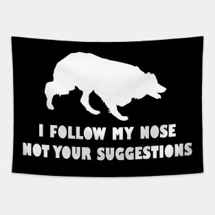 BORDER COLLIE IFOLLOW MY NOSE NOT YOUR SUGGESTIONS Tapestry