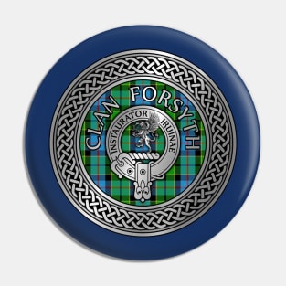 Clan Forsyth Crest & Tartan Knot Pin