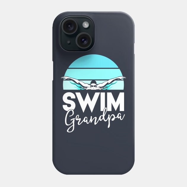 Swim Team Shirt Grandpa Papa Swimming Meet Swimmer Gift Phone Case by 14thFloorApparel