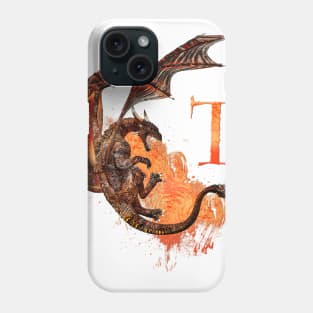 Drachen Buchstabe T Phone Case