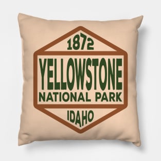 Yellowstone National Park Idaho badge Pillow