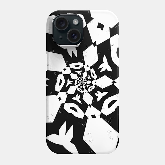 Black & White Mod Insect Butterfly Phone Case by Moon Art