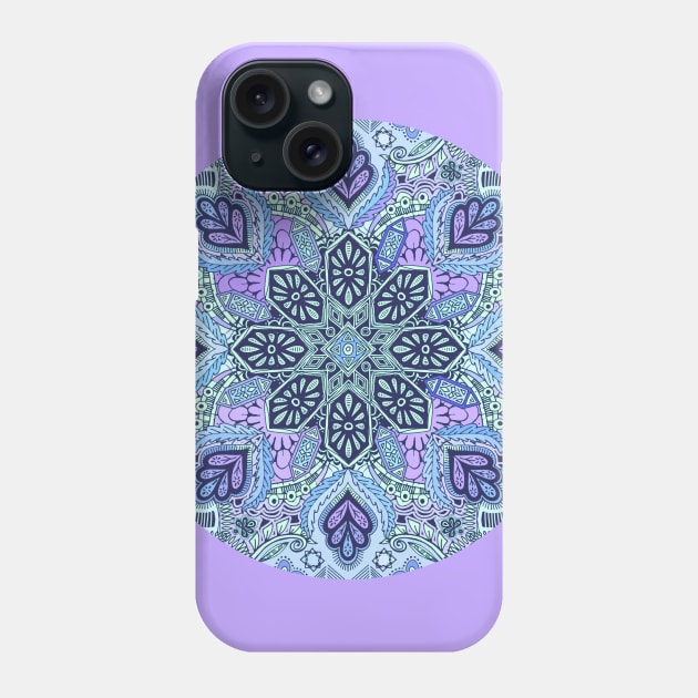 Navy Blue, Mint and Purple Boho Pattern Phone Case by micklyn