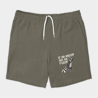 If I'm Moody Give Me Foody Cute Raccoon Shorts