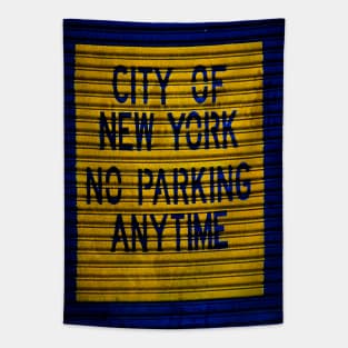 City of New York No Parking Any Time Tapestry