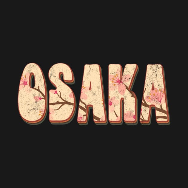 Osaka Japan Retro Vintage Cherry Blossom by Happy as I travel