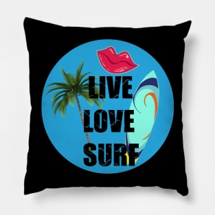 Live Love Surf Pillow