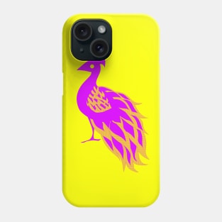 bright peacock bird in phoenix mariachi ecopop Phone Case