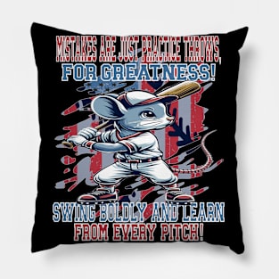 Mouse Batter's Motto Pillow