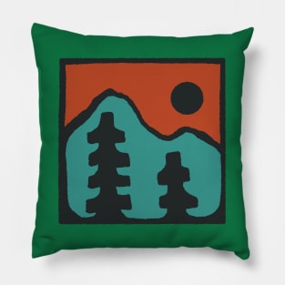 Teal trees Pillow