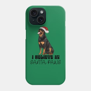 Santa Paws Rottweiler Dog Rottie Santa Shirt Phone Case