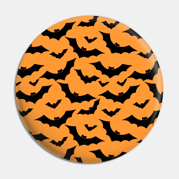 Bad Bats Pattern Pin by giantplayful