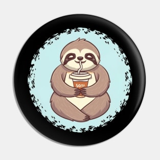 A happy-go-lucky sloth with a content smile Pin