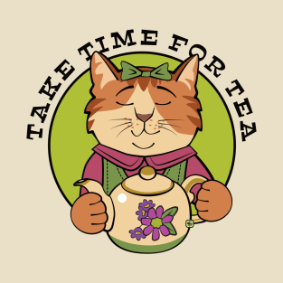 Take Time for Tea Cat T-Shirt