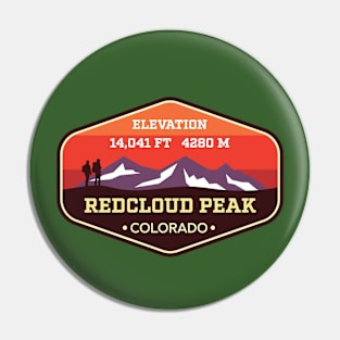 Redcloud Peak Colorado - 14ers Mountain Climbing Badge Pin