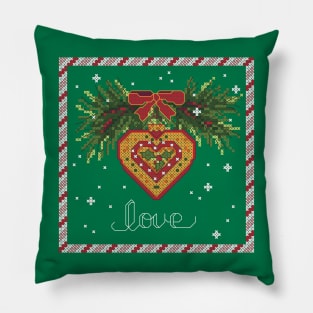 Festive Holiday Love Pillow