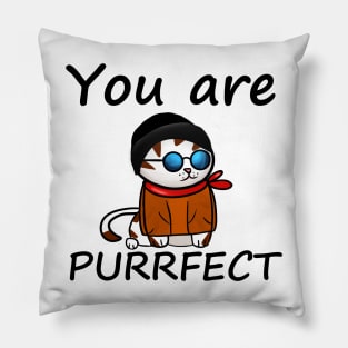 You're purrfect #catdrawing Pillow